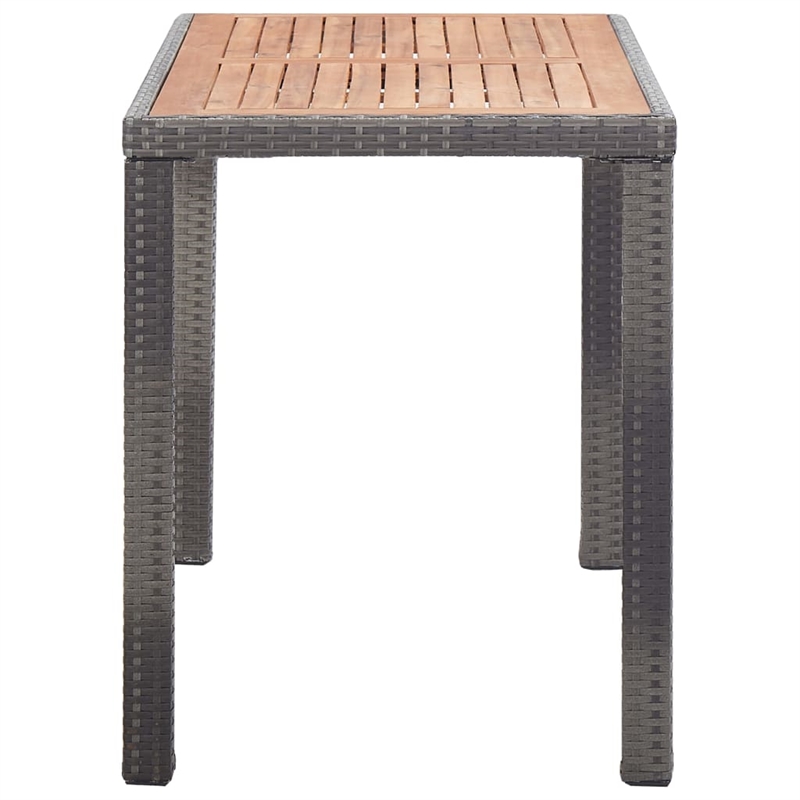 vidaXL Outdoor Table in Anthracite and Brown