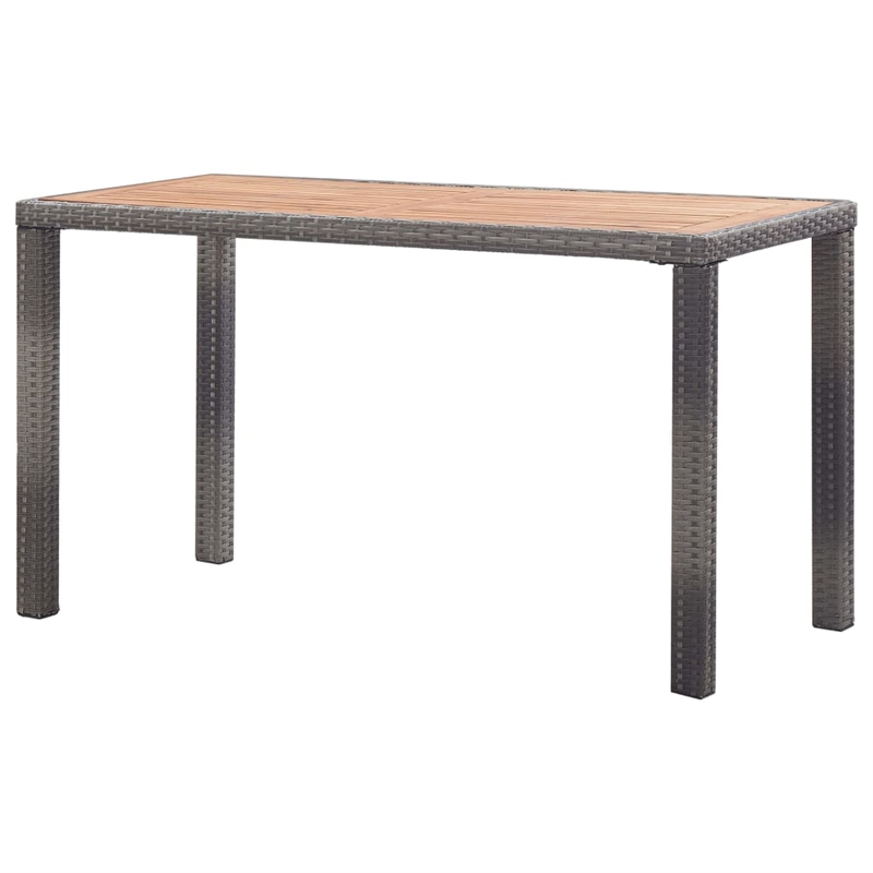 vidaXL Outdoor Table in Anthracite and Brown