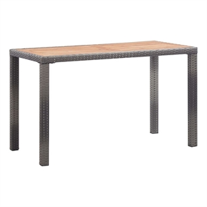 vidaXL Outdoor Table in Anthracite and Brown