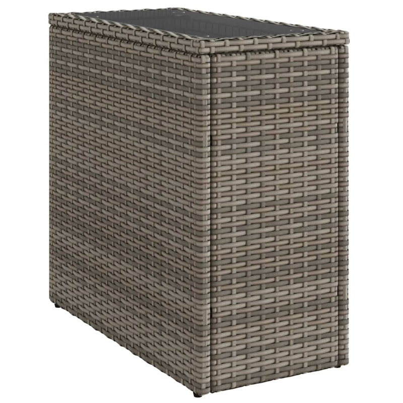 vidaXL Garden Side Table in Gray and Black