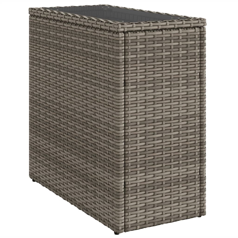 vidaXL Garden Side Table in Gray and Black