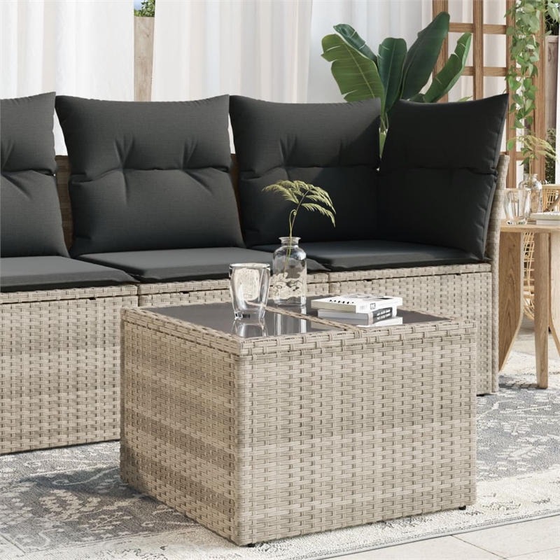 vidaXL Garden Coffee Table in Light Gray
