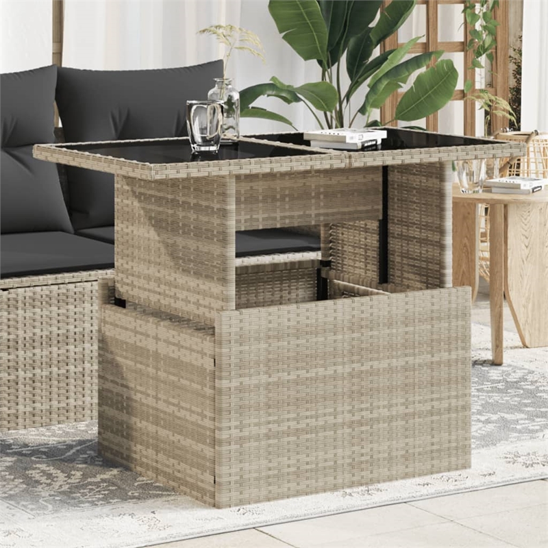 vidaXL Garden Coffee Table in Light Gray