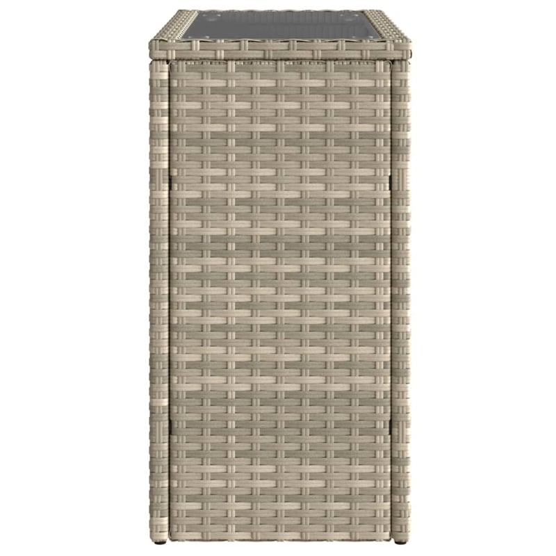 vidaXL Garden Side Table in Light Gray and Black