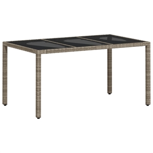 vidaXL Garden Dining Table in Light Gray