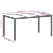 vidaXL Garden Dining Table in Light Gray