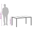 vidaXL Garden Dining Table in Light Gray