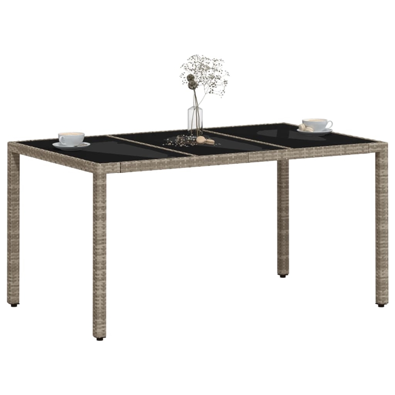vidaXL Garden Dining Table in Light Gray