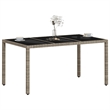 vidaXL Garden Dining Table in Light Gray