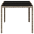 vidaXL Garden Dining Table in Light Gray