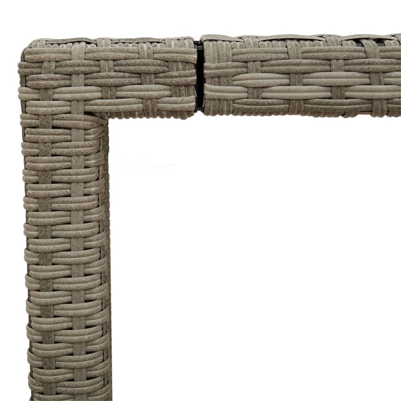 vidaXL Garden Dining Table in Light Gray