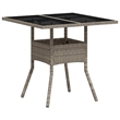 vidaXL PE Rattan Medium Garden Coffee Table in Light Gray