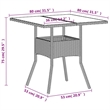 vidaXL PE Rattan Medium Garden Coffee Table in Light Gray