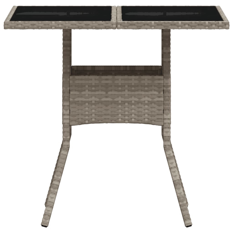vidaXL PE Rattan Medium Garden Coffee Table in Light Gray