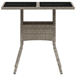 vidaXL PE Rattan Medium Garden Coffee Table in Light Gray