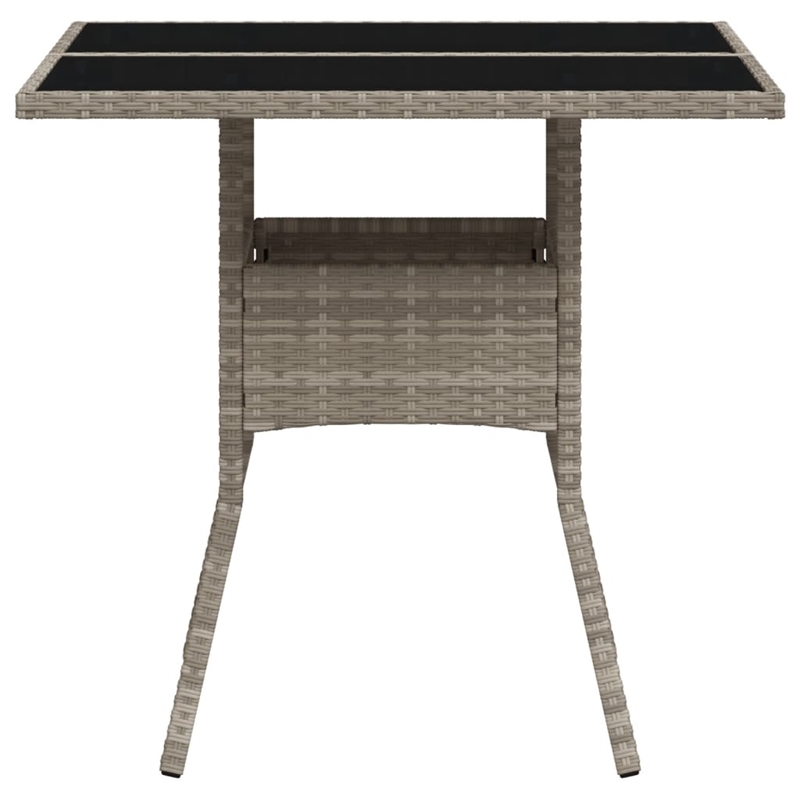 vidaXL PE Rattan Medium Garden Coffee Table in Light Gray