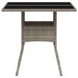 vidaXL PE Rattan Medium Garden Coffee Table in Light Gray