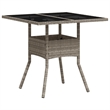 vidaXL PE Rattan Medium Garden Coffee Table in Light Gray