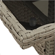 vidaXL PE Rattan Medium Garden Coffee Table in Light Gray