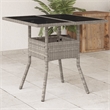 vidaXL PE Rattan Medium Garden Coffee Table in Light Gray