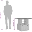 vidaXL Garden Table in Brown/Beige