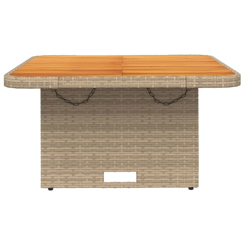 vidaXL Garden Table in Brown/Beige