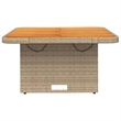 vidaXL Garden Table in Brown/Beige