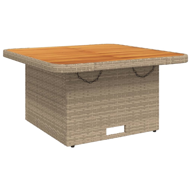 vidaXL Garden Table in Brown/Beige