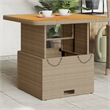 vidaXL Garden Table in Brown/Beige