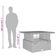 vidaXL Garden Table in Gray/Brown