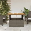 vidaXL Garden Table in Gray/Brown