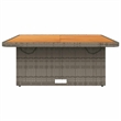 vidaXL Garden Table in Gray/Brown