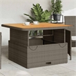 vidaXL Garden Table in Gray/Brown