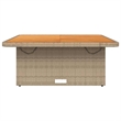 vidaXL Garden Table in Brown/Beige