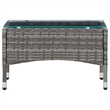 vidaXL Poly Rattan Outdoor Table in Gray