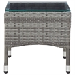 vidaXL Poly Rattan Outdoor Table in Gray