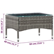 vidaXL Poly Rattan Outdoor Table in Gray