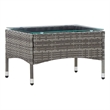 vidaXL Poly Rattan Outdoor Table in Gray