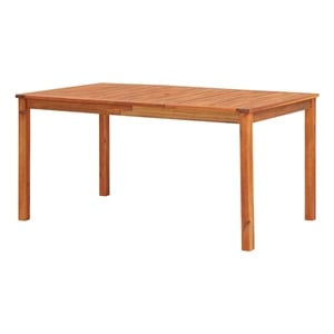 vidaXL Solid Acacia Wood Dining Table in Natural/Brown