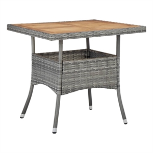 vidaXL Dining Table in Gray and Brown