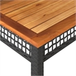 vidaXL PE Rattan Garden Dining Table in Black and Brown
