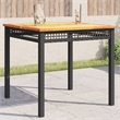 vidaXL PE Rattan Garden Dining Table in Black and Brown