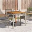 vidaXL Garden Dining Table in Gray and Brown