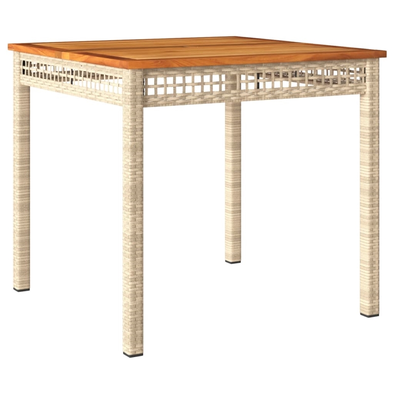 vidaXL Garden Dining Table in Beige and Brown