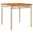 vidaXL Garden Dining Table in Beige and Brown