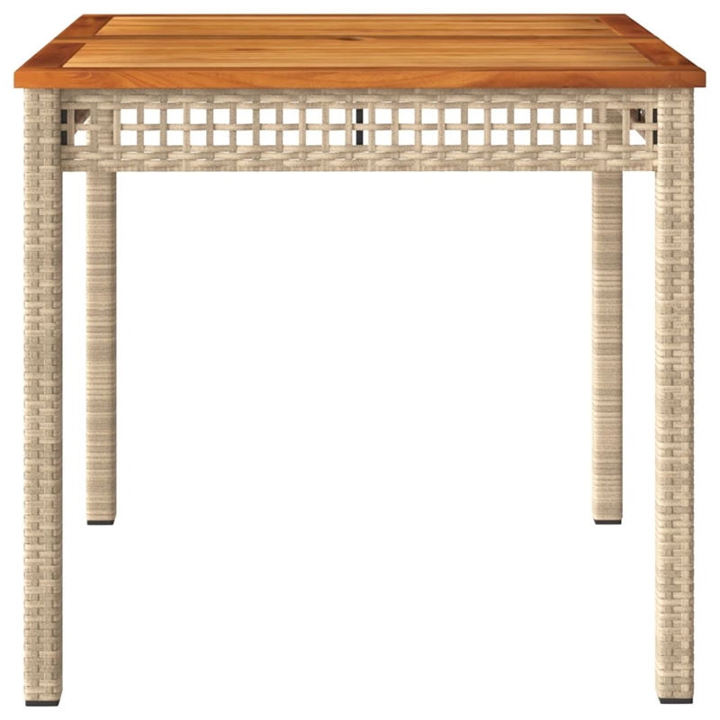 vidaXL Garden Dining Table in Beige and Brown