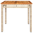 vidaXL Garden Dining Table in Beige and Brown