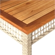 vidaXL Garden Dining Table in Beige and Brown