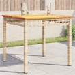 vidaXL Garden Dining Table in Beige and Brown
