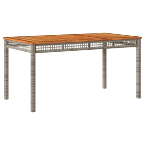 vidaXL Garden Dining Table in Gray and Brown